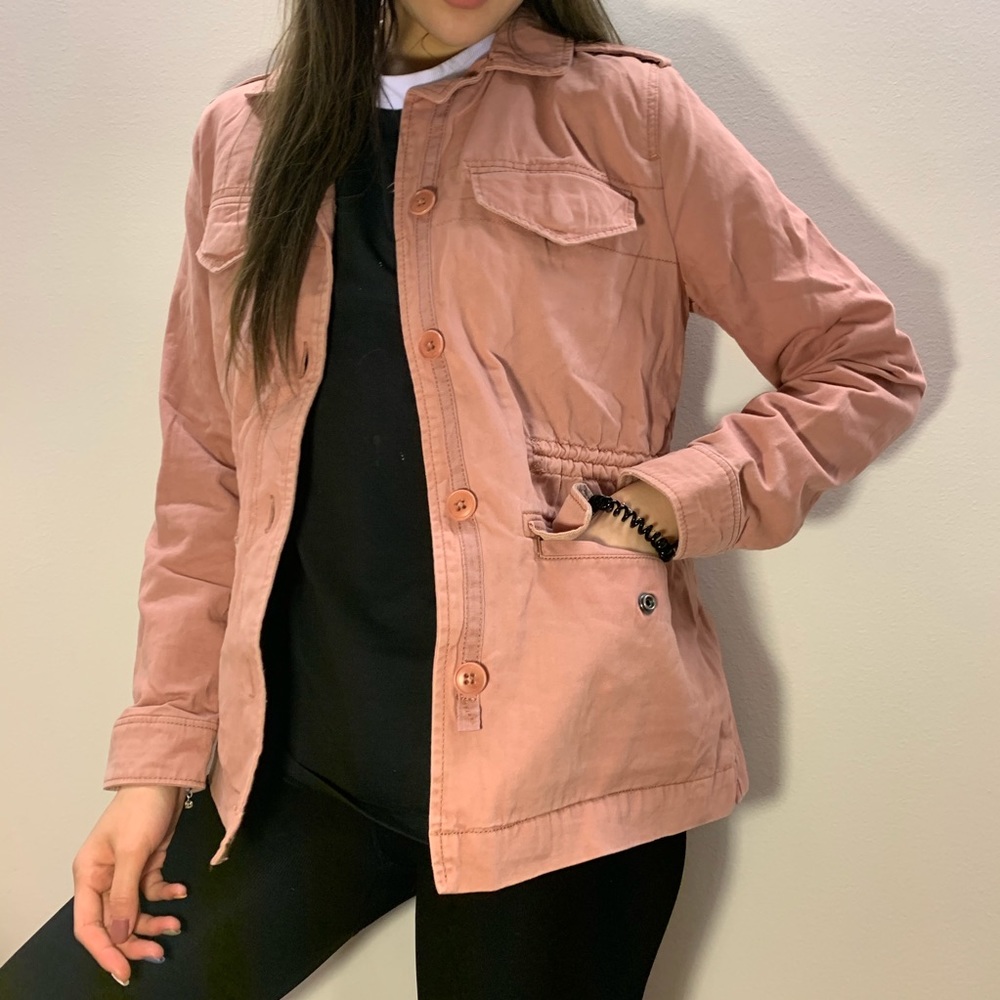 Abercrombie & Fitch dusty pink utility jacket